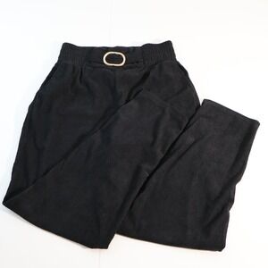 VTG 90s Angela Corduroy Pants Women's M Black Pull on Grunge Preppy Academic